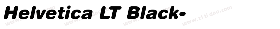 Helvetica LT Black字体转换